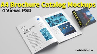 A4 Brochure Catalog Mockups Download In PSD Files |English| |Photoshop Tutorial|