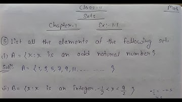 Class 11 ll Chapter Sets Ex :-1.1 ll Question no.5 Answer.