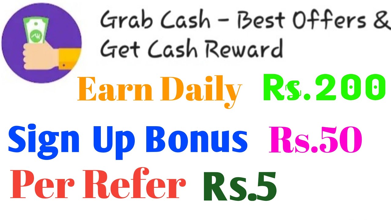 Grab cash | paytm cash earning app 2019 | Jaswanth Tech | latest earning techniques | Redeem Bank 🤗