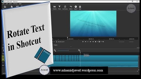 How to rotate text in Shotcut (Simplified)