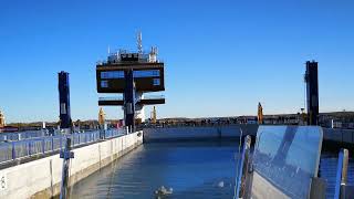 Passing through the lock at Gabčíkovo Dam, Slovakia