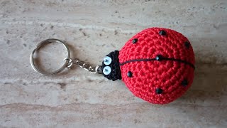 #Tutorial #Portachiavi #Amigurumi #Uncinetto #coccinella #portafortuna - #Crochet #keychain #ladybug