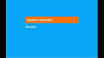 MongoDB: $unset Operator