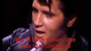 Blue Christmas with Lyrics by Elvis Presley chords