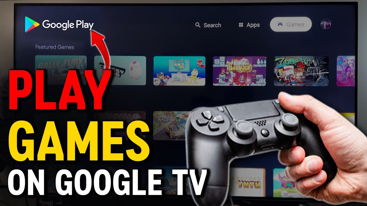 How to Play Games on Google TV with Google Play Store - YouTube