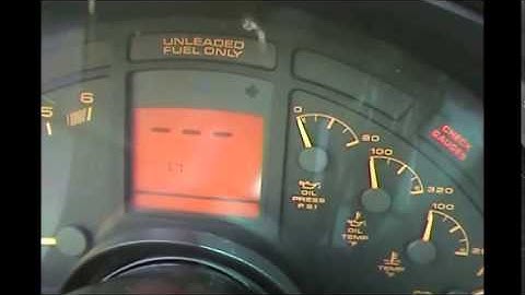 Corvette digital dash code retrieval and erasing procedure