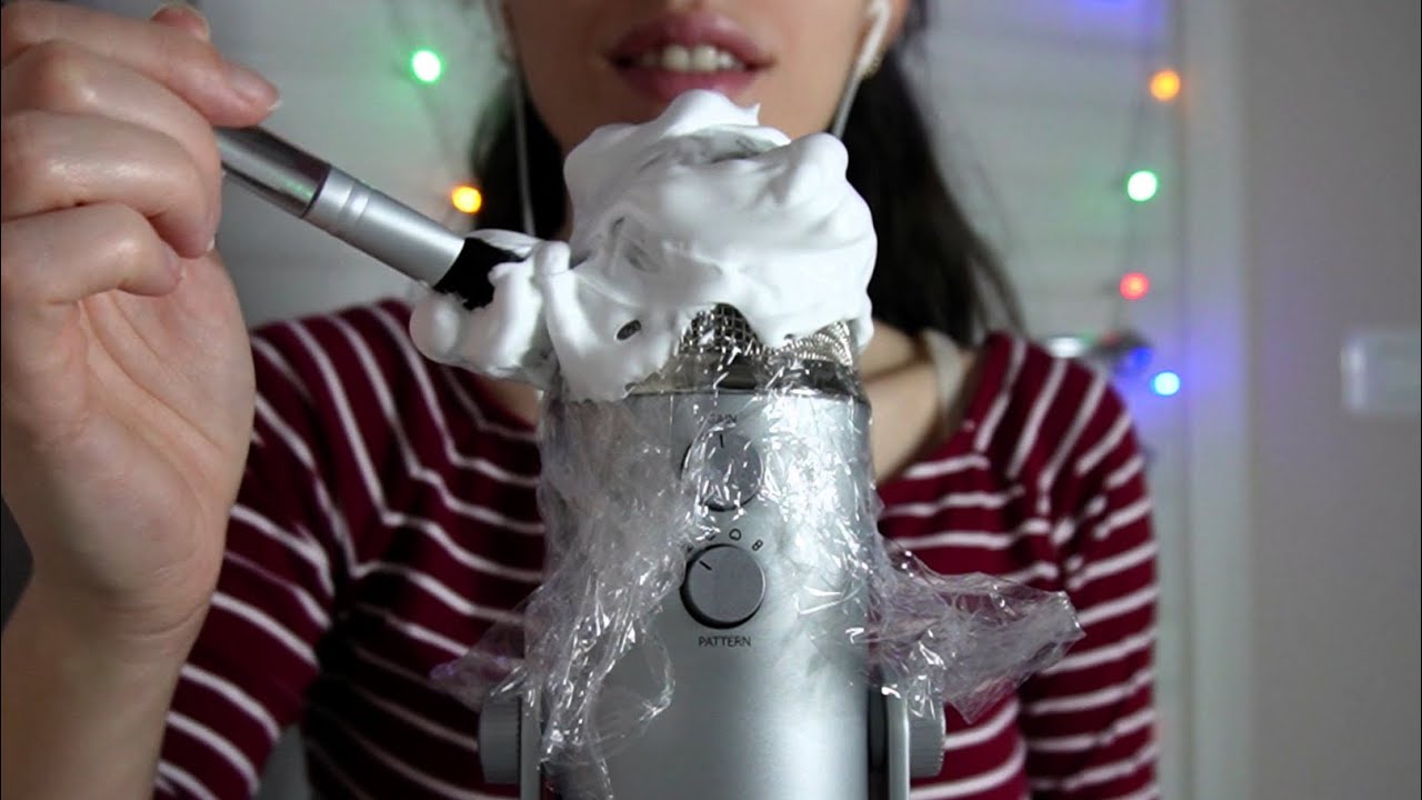 Ti sciolgo il cervello con questi tre trigger 🫠  -  ASMR schiuma da barba brushing, squishy, ampolle