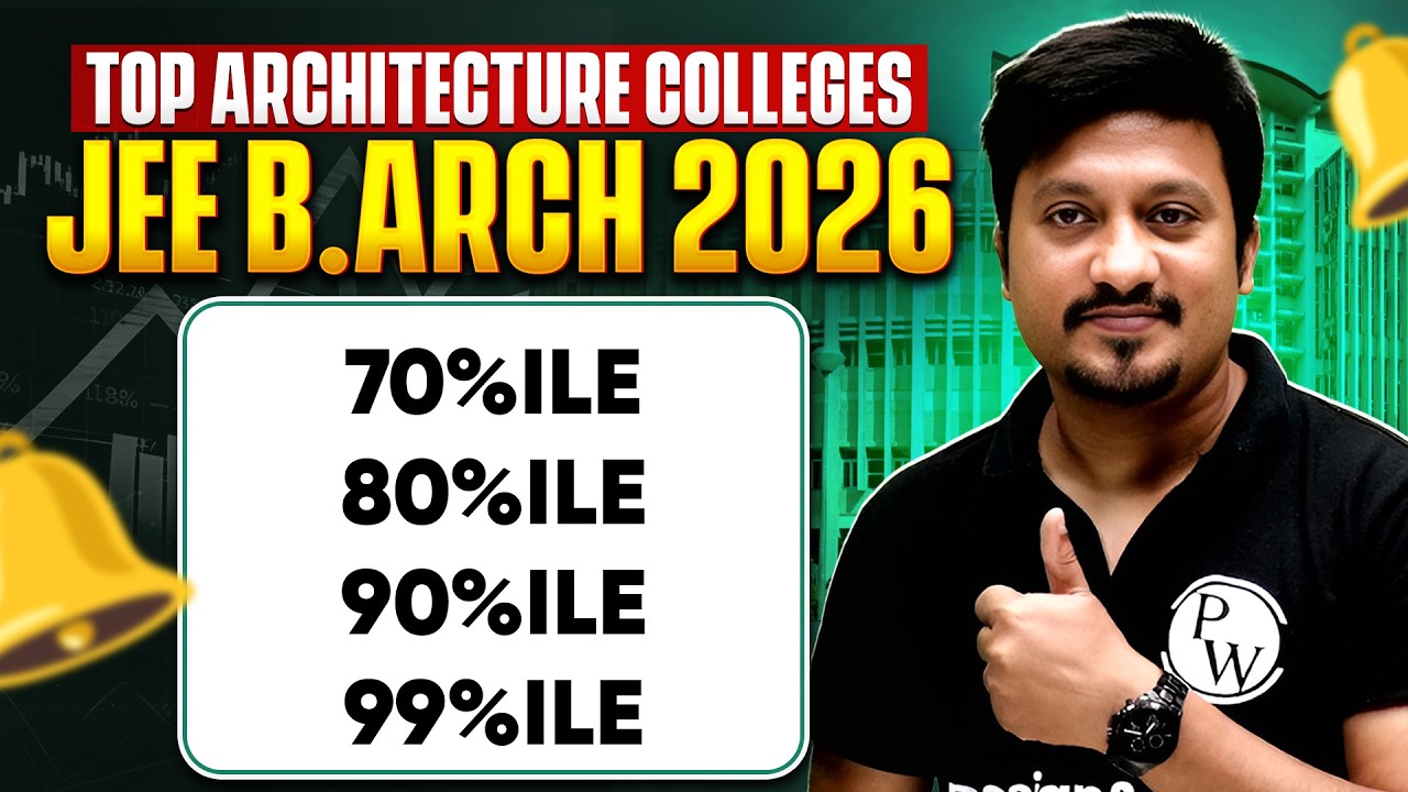 Top Architecture Colleges Through JEE B.Arch 2026 🔥 Score vs Percentile ...