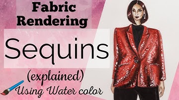 How to draw Sequins | Sequins Blazer | Fashion Illustration
