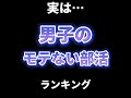 モテない男子部活ランキング😭😭😭 #心理テスト #心理学