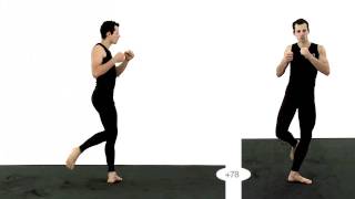 Triple Front Snap Kick Realtime Athletic Male - Animation Reference Body Mechanics