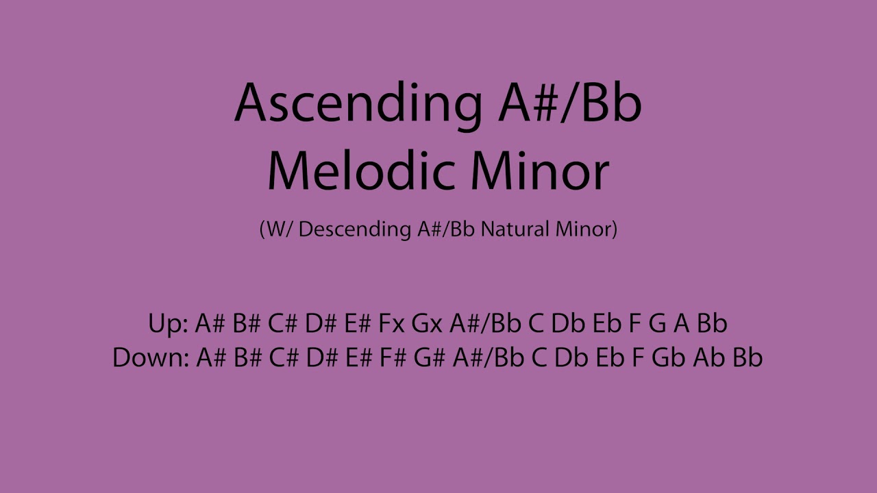 A Melodic Minor Scale Ascending Only Youtube