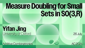 Yifan Jing, Measure Doubling for Small Sets in SO(3,R)