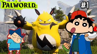 Shinchan and his friends in Palworld Pokemon Journey Game Episode 1