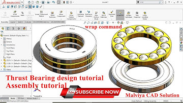 Design of thrust bearing in solidworks । solidworks bearing tutorial