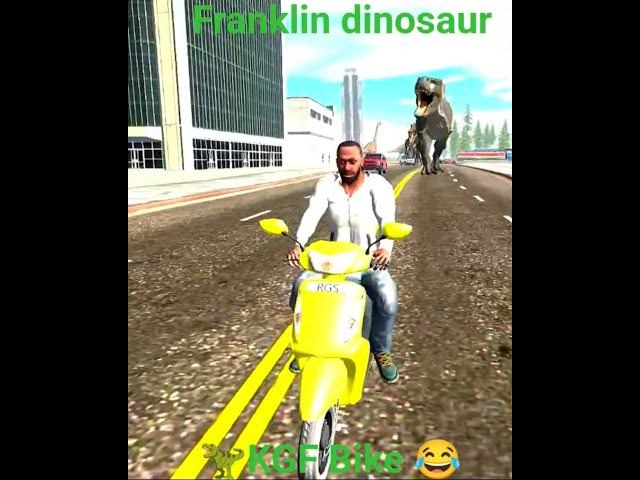 Indian bike 3D Franklin dinosaur 🦖 attack #shorts #viral #viralvideo #indianbikedriving3d  #gta