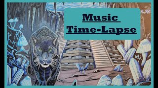 Drawing a Mayan Legend: Ek Balam Time-Lapse (ASMR)