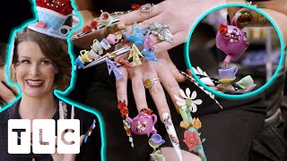 Lexi Creates A Whole Tea Party On Client's Nails With A Mini Teapot Pouring Real Tea! | Unpolished