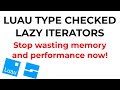 Lazy iterators tutorial in roblox luau using coroutines and type checking