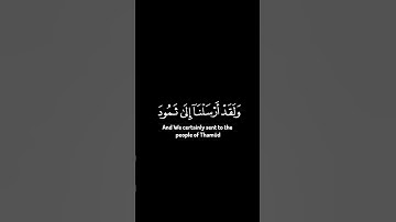 ولقد أرسلنا الى ثمود أخاهم صالحا | #ياسر_الدوسري #قران_شاشة_سوداء #كرومات_قرآن من سورة النمل