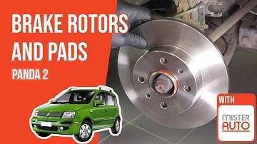 How to replace the front brake discs and pads Panda mk2 🚗