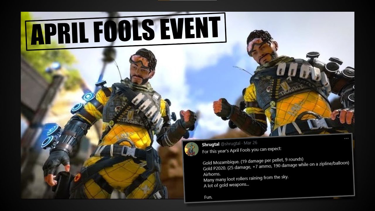 Apex Legends April Fools Day Event 2021 Airhorns & Golden Mozam/P2020