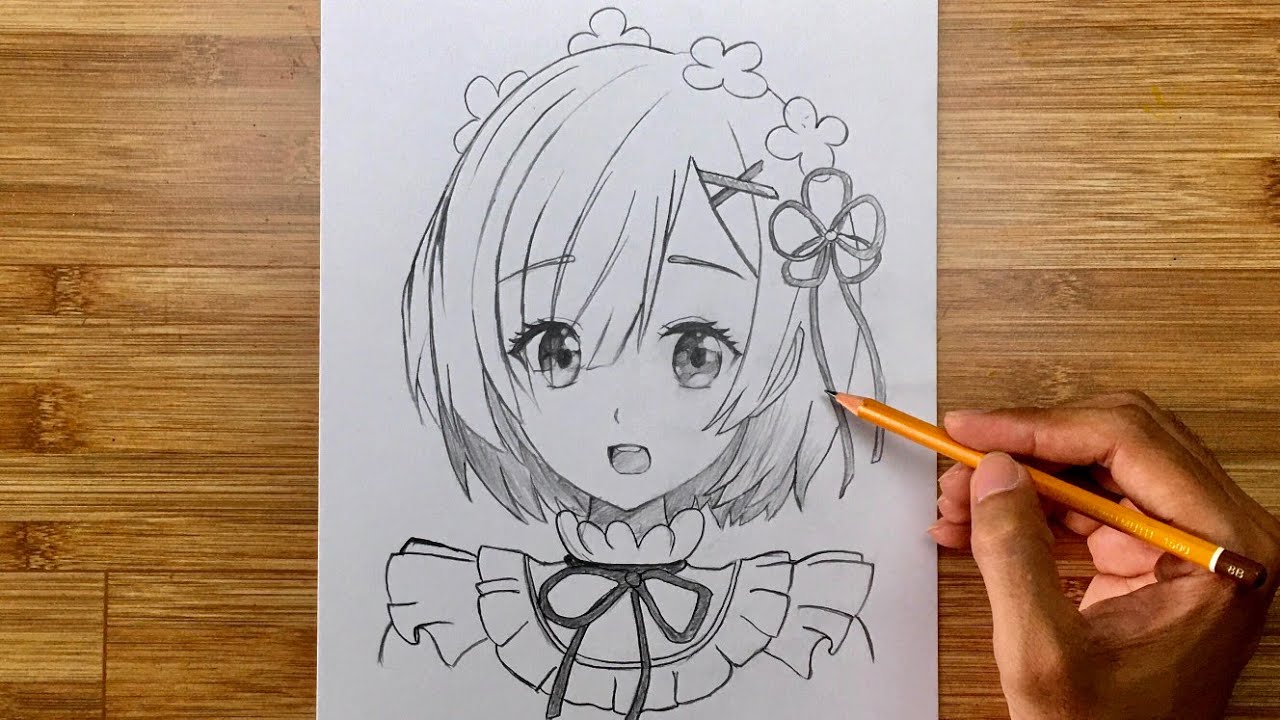 Cách Vẽ Tranh Anime Nữ Bằng Bút Chì Ngoài Đời Thực Sự