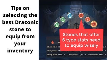 Tips on selecting the best Draconic stone to equip from your inventory | KING OF AVALON