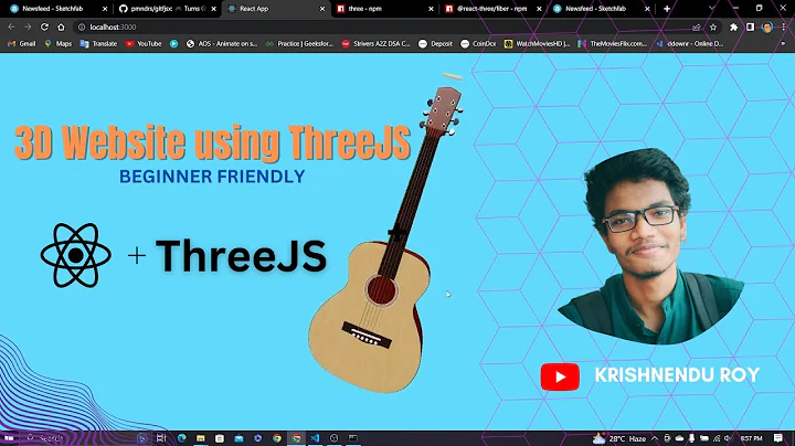 ThreeJS || Create Beautiful 3D Website using ThreeJS + ReactJS || Krishnendu Roy