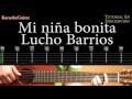 Mi niña bonita Lucho barrios Karaoke tutorial guitarra