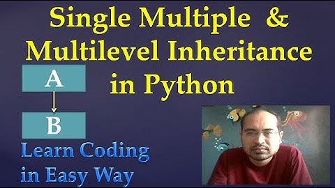 45. Single Multiple & Multilevel Inheritance in Python