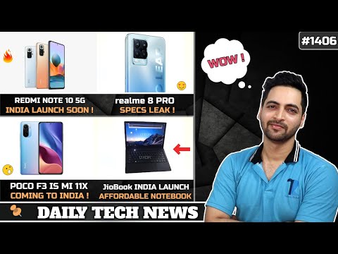 POCO F3 (Mi11X India),Redmi Note 10 5G India,JioBook 4G Laptop,Micromax Premium Phone,realme 8 Specs