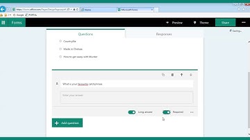 "Create a Questionnaire", using Microsoft Forms 2016