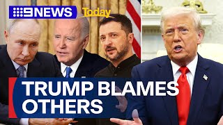 Donald Trump Points The Finger Over Who Caused Ukraine War 9 News Australia