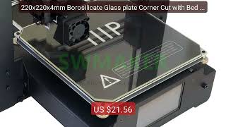 220x220x4mm Borosilicate Glass plate Corner Cut with Bed Cl... — Top Pick 2026 | Unbeatable Price!