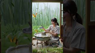 Ai Generated Art Peaceful Pottery By The Marsh Artist & Her Curious Animal Friends Wan2.1 T2V