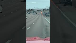 A Truck Leaving a Fire Trail on the Highway