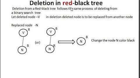Deletion in red black tree