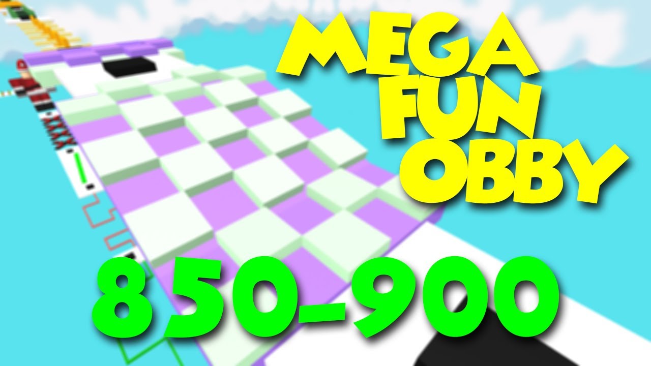 Mega Fun Obby Ep 18 Stages 850 900 Youtube - mega fun obby level 200 roblox free online games