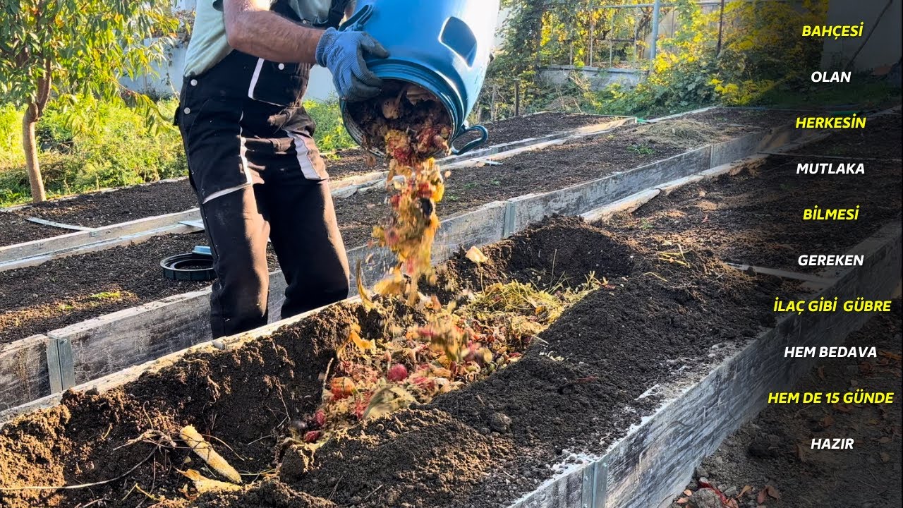 mutfak çöplerinden 15 günde yapılan toprak verimliliğini artıran süper gübre çöp turşusu