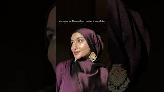 Chiffon + Heavy Earrings (Hijab Hack)