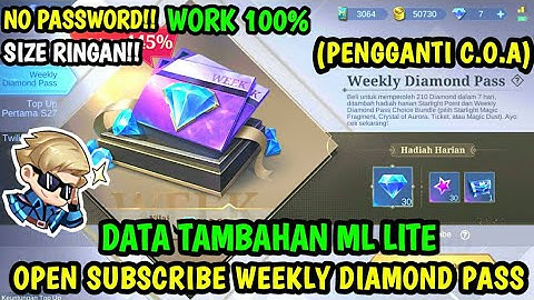 Data Open Weekly Diamond Pass Patch Terbaru | Data Tambahan ml lite