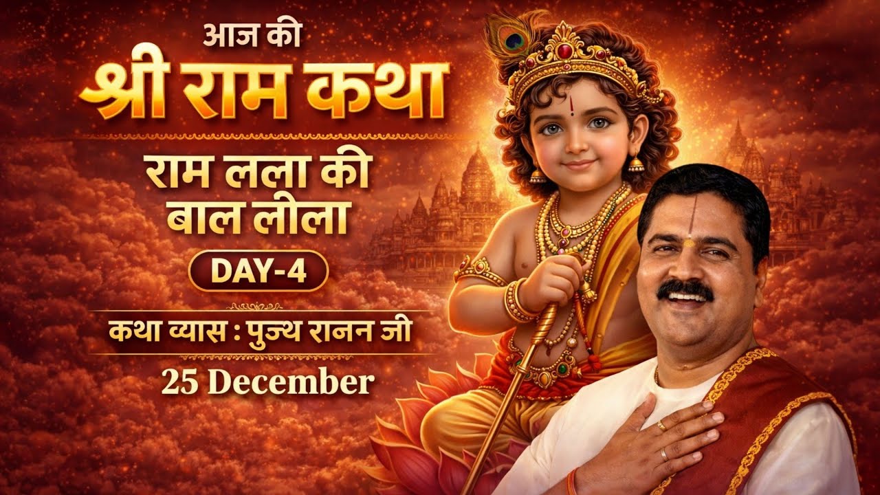 ✅ राम लला की बाल लीला | आज की श्री राम कथा Day-4 | पूज्य राजन जी महाराज