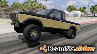 BADDEST FORD RANGER DRAG TRUCK EVER BUILT!! - BeamNG.drive MP