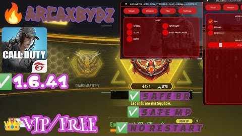 CODM 1.6.41 MOD ARCAxBYDZ✅IMGUI 🟥GR🟩🟩SAFE BR AND MP