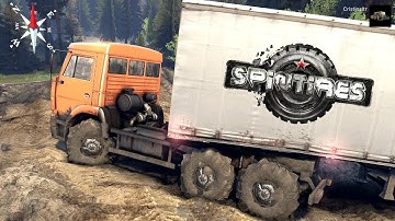 SPINTIRES 2014 Experimental Branch - The Plains Map - Type C-6520 Truck + Curtain Side Trailer