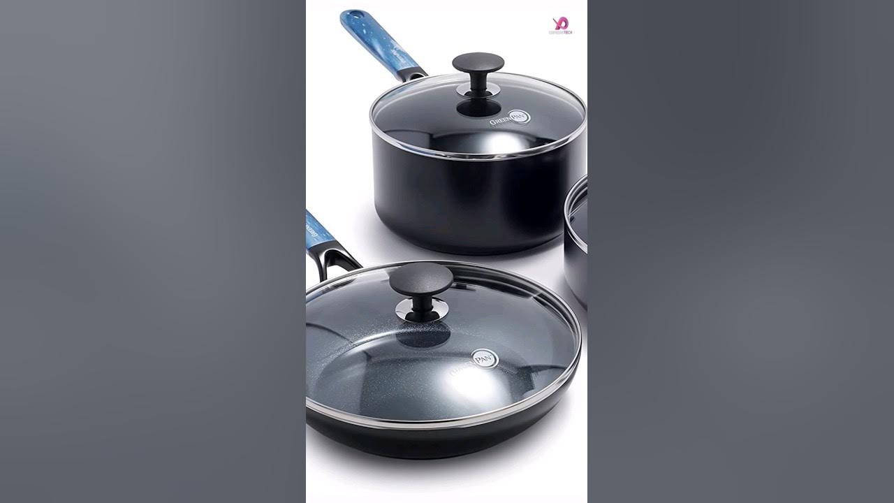 YIIFEEO Non Stick Frying Pan Set Granite Skillet Set with 100