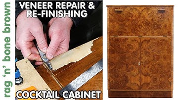 Veneer Repair & Refinishing Furniture: Cocktail Cabinet