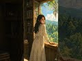 Peaceful Village Morning 🌿✨ | Ghibli Art Relaxing Video #Shorts#calmnature #beutifulnature