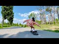 Under the beautiful sky, Longboarding